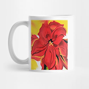 Georgia O'Keeffe Red Amaryllis Art Print Enlarged Flowers American Modernism Mug